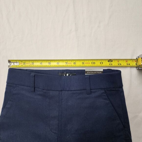 VIV Collection Women's Straight Fit Trouser Work Pants Navy Blue Size Small (A31 - Picture 8 of 8